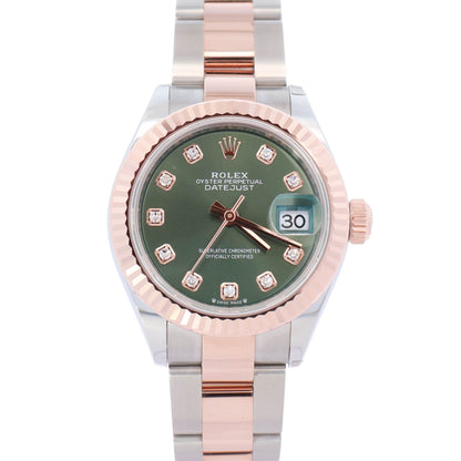 Rolex Datejust 28mm Green Dial Watch Ref# 279171 - Happy Jewelers Fine Jewelry Lifetime Warranty