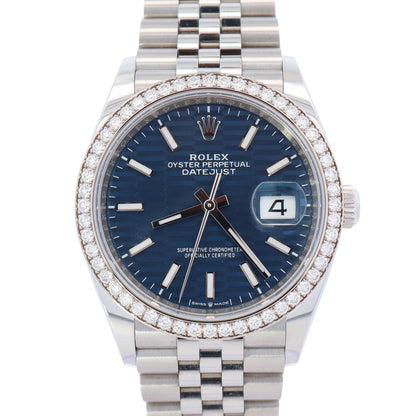 Rolex Datejust 36mm Blue Dial Watch Ref# 126284RBR - Happy Jewelers Fine Jewelry Lifetime Warranty