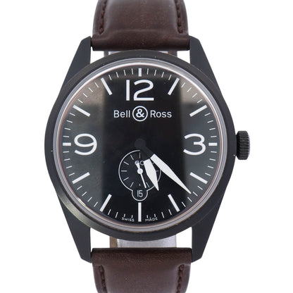 Bell & Ross Vintage 41mm Black Dial Watch Ref# BRV123 - Happy Jewelers Fine Jewelry Lifetime Warranty