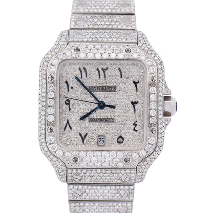 Cartier Santos 40mm Pave Dial Watch Ref# WSSA0018 - Happy Jewelers Fine Jewelry Lifetime Warranty