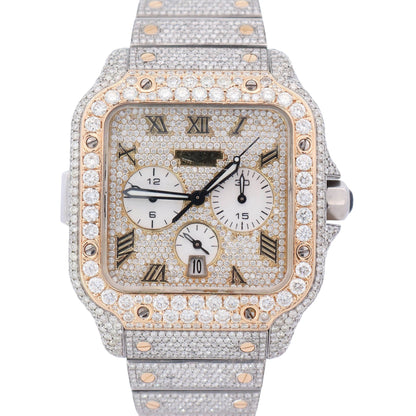 Cartier Santos 43.3mm Pave Dial Watch Ref# W2SA0008 - Happy Jewelers Fine Jewelry Lifetime Warranty