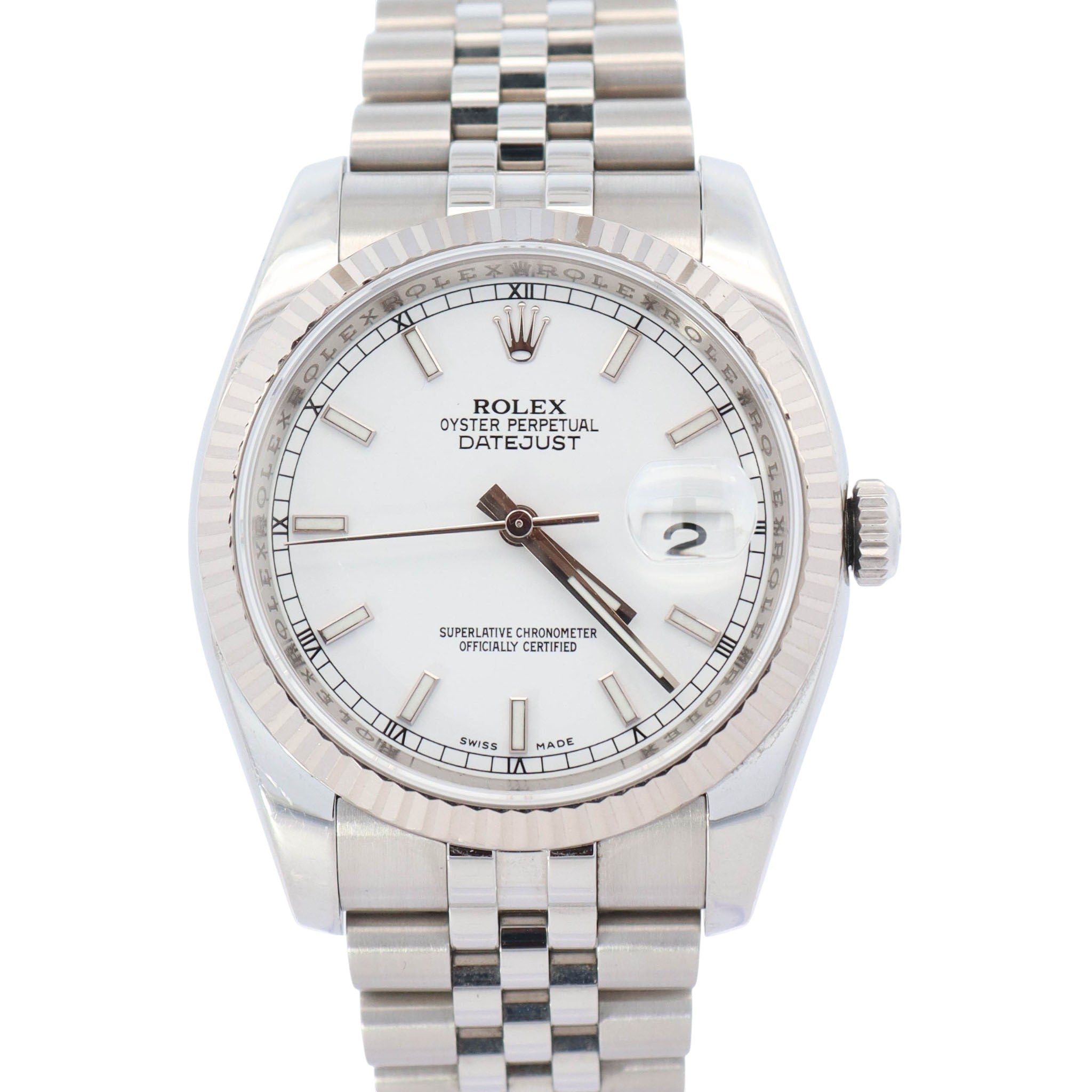Rolex Datejust 36mm White Dial Ref# 116234