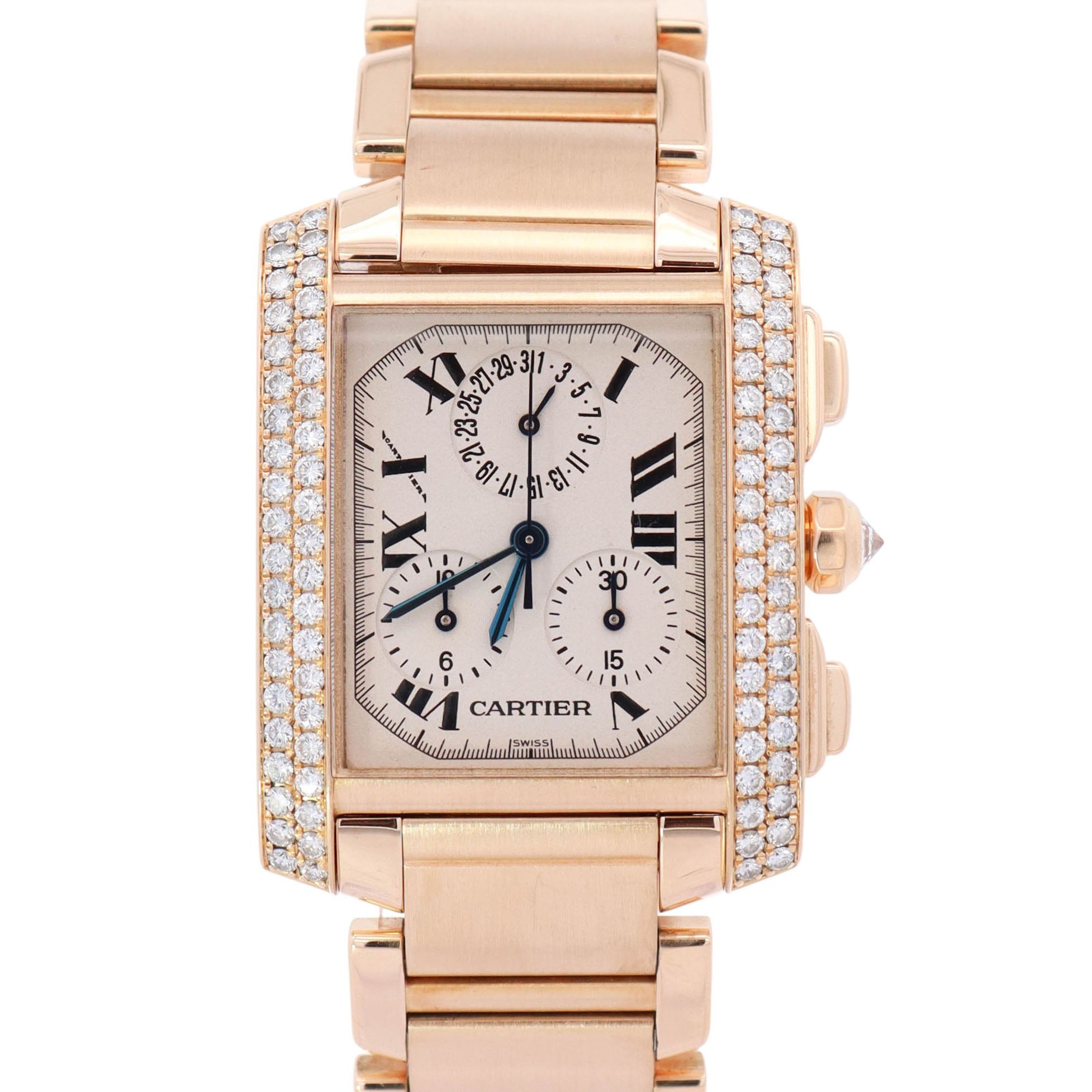 Cartier Francaise 28mm White Dial Watch Ref# 1830 - Happy Jewelers Fine Jewelry Lifetime Warranty