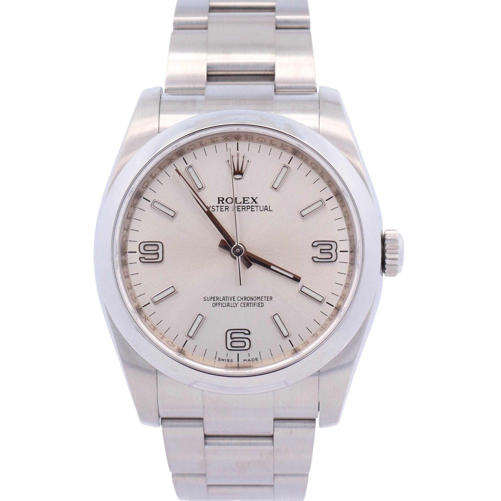 Rolex Oyster Perpetual 36mm Silver Dial Watch Ref# 116000 - Happy Jewelers Fine Jewelry Lifetime Warranty