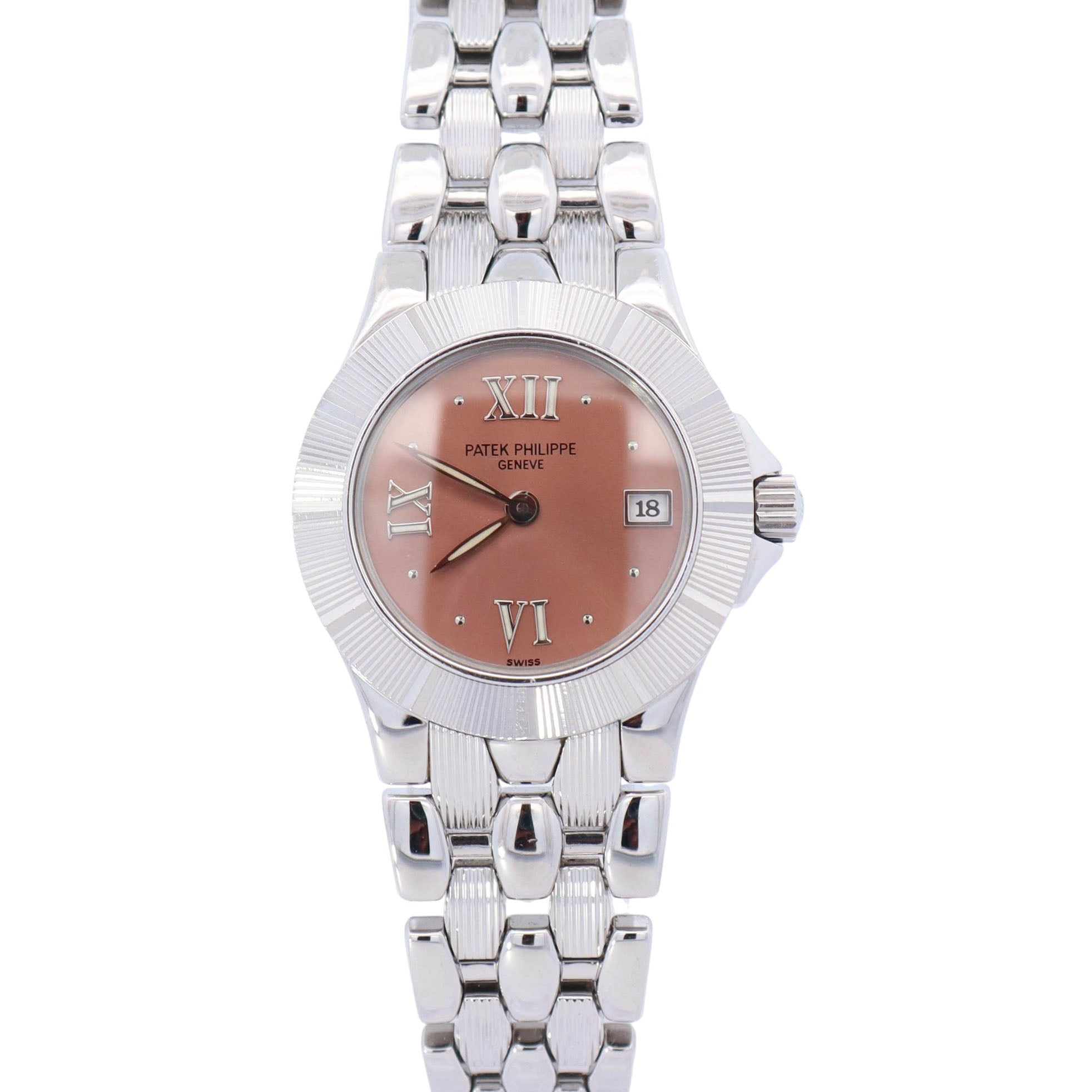 Patek Philippe Neptune 28mm Salmon Dial Watch Ref# 4880/1A-001