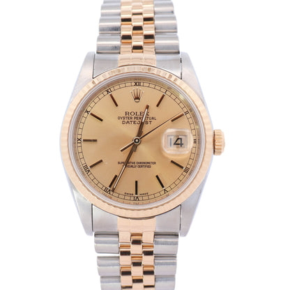Rolex Datejust 36mm Champagne Dial Watch Ref# 16233 - Happy Jewelers Fine Jewelry Lifetime Warranty
