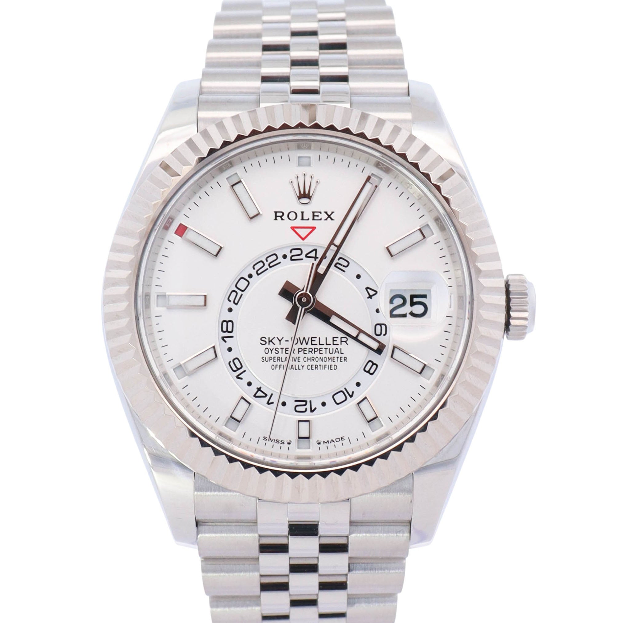 Rolex Sky-Dweller 42mm White Dial Watch Ref# 336934 - Happy Jewelers Fine Jewelry Lifetime Warranty