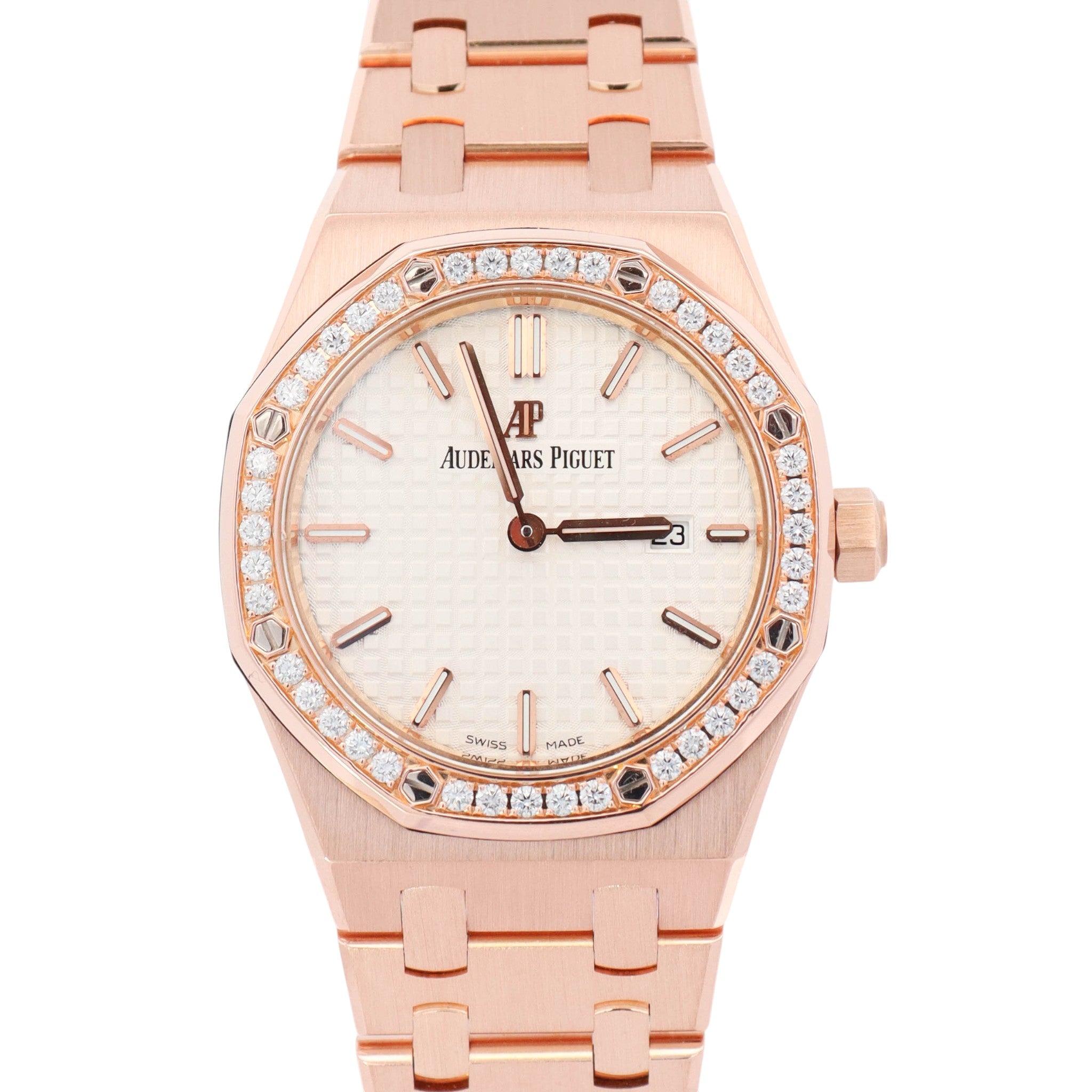 Audemars Piguet Royal Oak 33mm White Dial Watch Ref# 67651OR.ZZ.1261OR.01