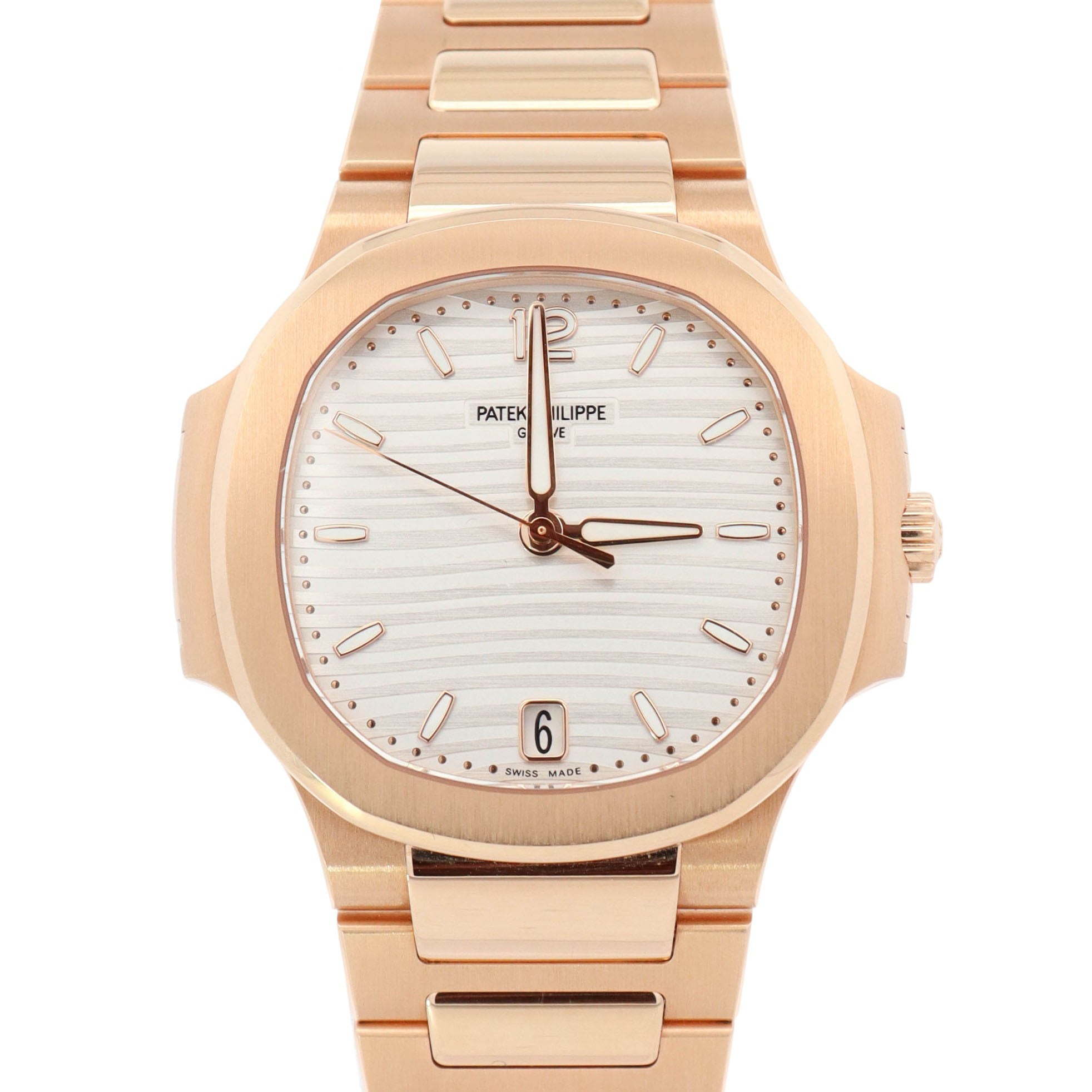 Patek Philippe Nautilus 35mm Silver Dial Watch Ref# 7118/1R-001