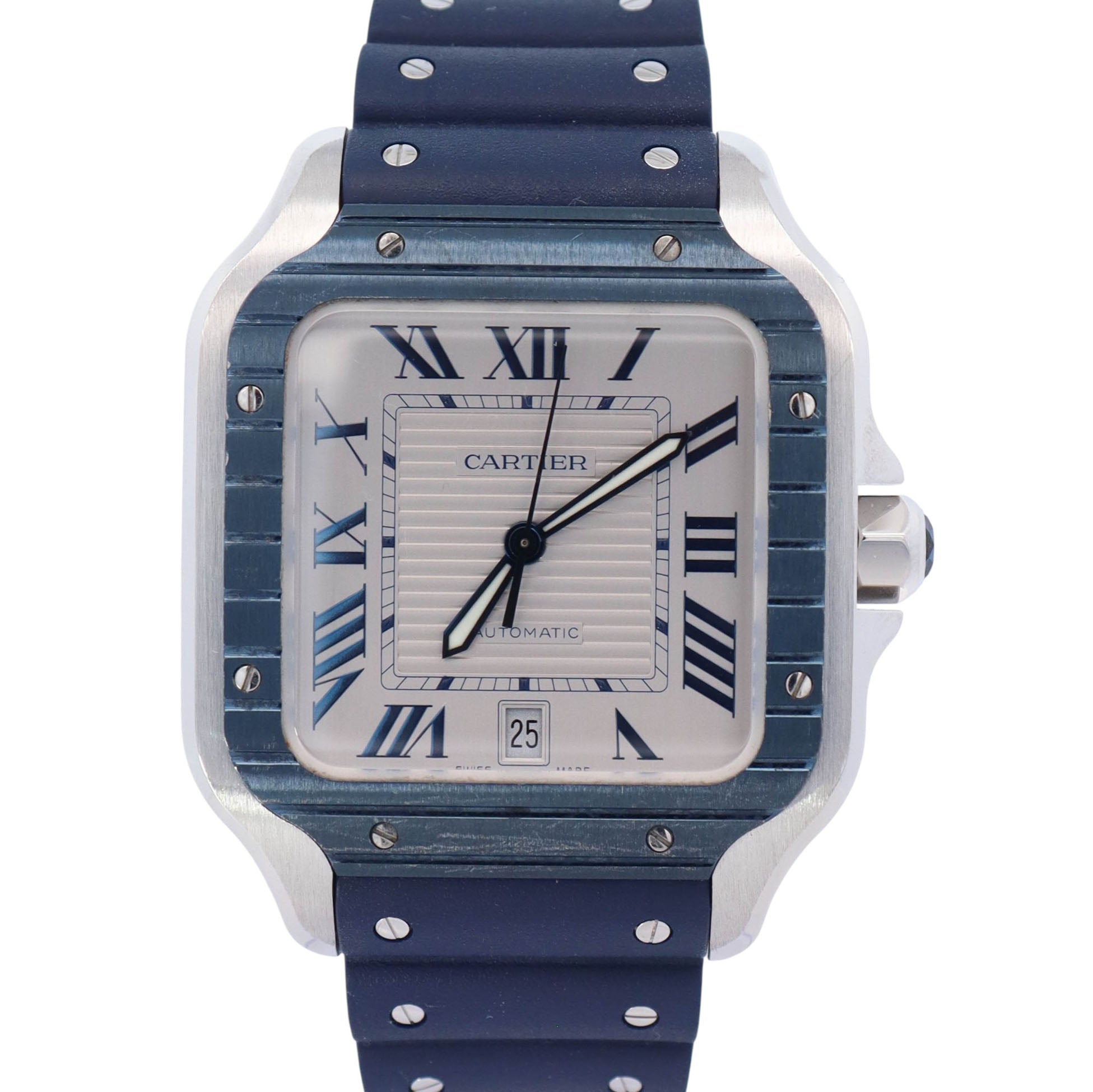 Cartier Santos 40mm White Dial Watch Ref# WSSA0047