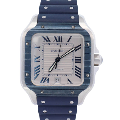 Cartier Santos 40mm White Dial Watch Ref# WSSA0047