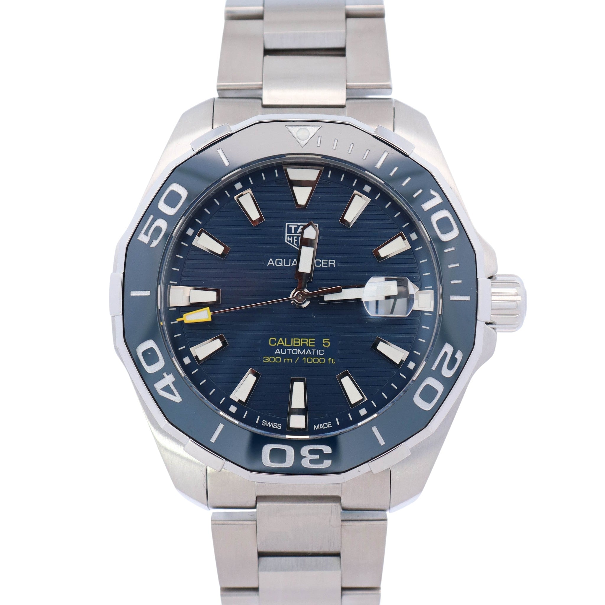 Tag Heuer Aquaracer 43mm Blue Dial Watch Ref# WAY201B.BA0927