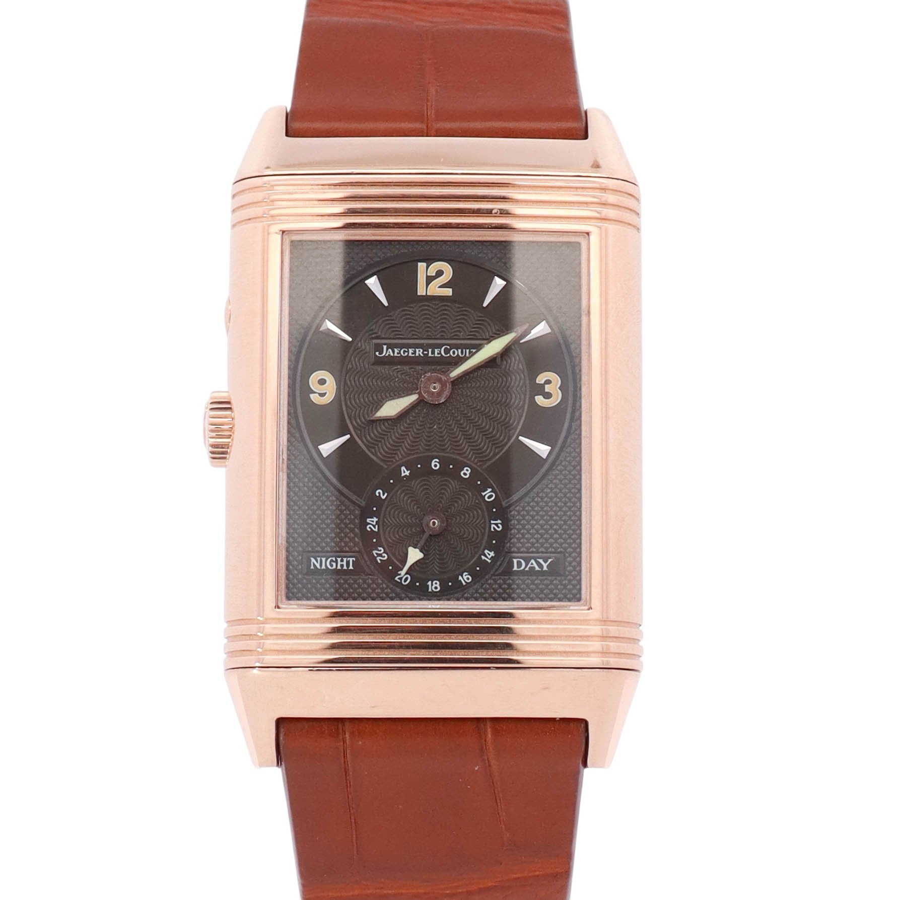 Jaeger-LeCoultre Reverso Duo Rose Gold 26mm x 42mm White & Black Dial Watch Ref# 270.240.544 - Happy Jewelers Fine Jewelry Lifetime Warranty