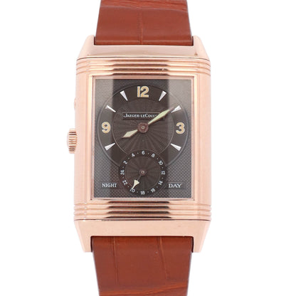 Jaeger-LeCoultre Reverso Duo Rose Gold 26mm x 42mm White & Black Dial Watch Ref# 270.240.544 - Happy Jewelers Fine Jewelry Lifetime Warranty