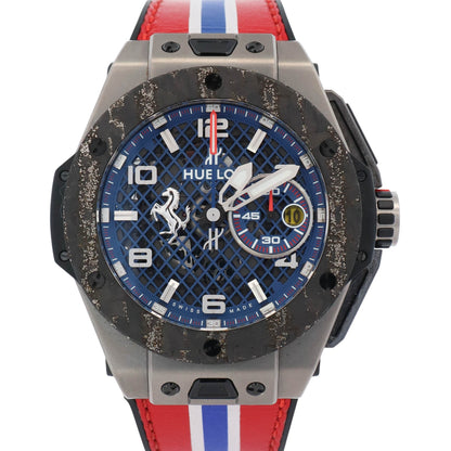 Hublot Big Bang 45mm Blue Dial Watch Ref# 401.NJ.5123.VR.TEX16 - Happy Jewelers Fine Jewelry Lifetime Warranty
