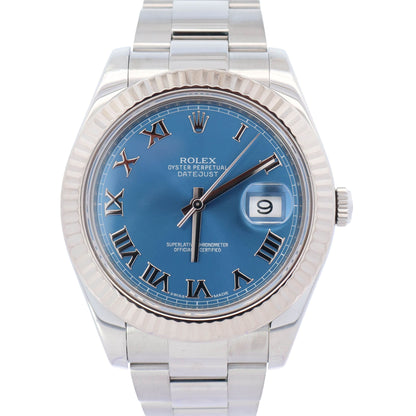 Rolex Datejust 41mm Blue Dial Watch Ref# 116334 - Happy Jewelers Fine Jewelry Lifetime Warranty