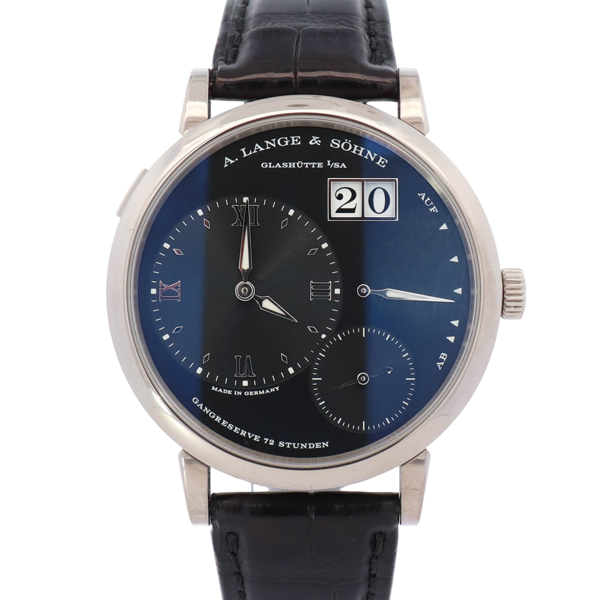 A. Lange & Sohne Grand Lange 40.9mm Black Dial Watch Ref# 117.028