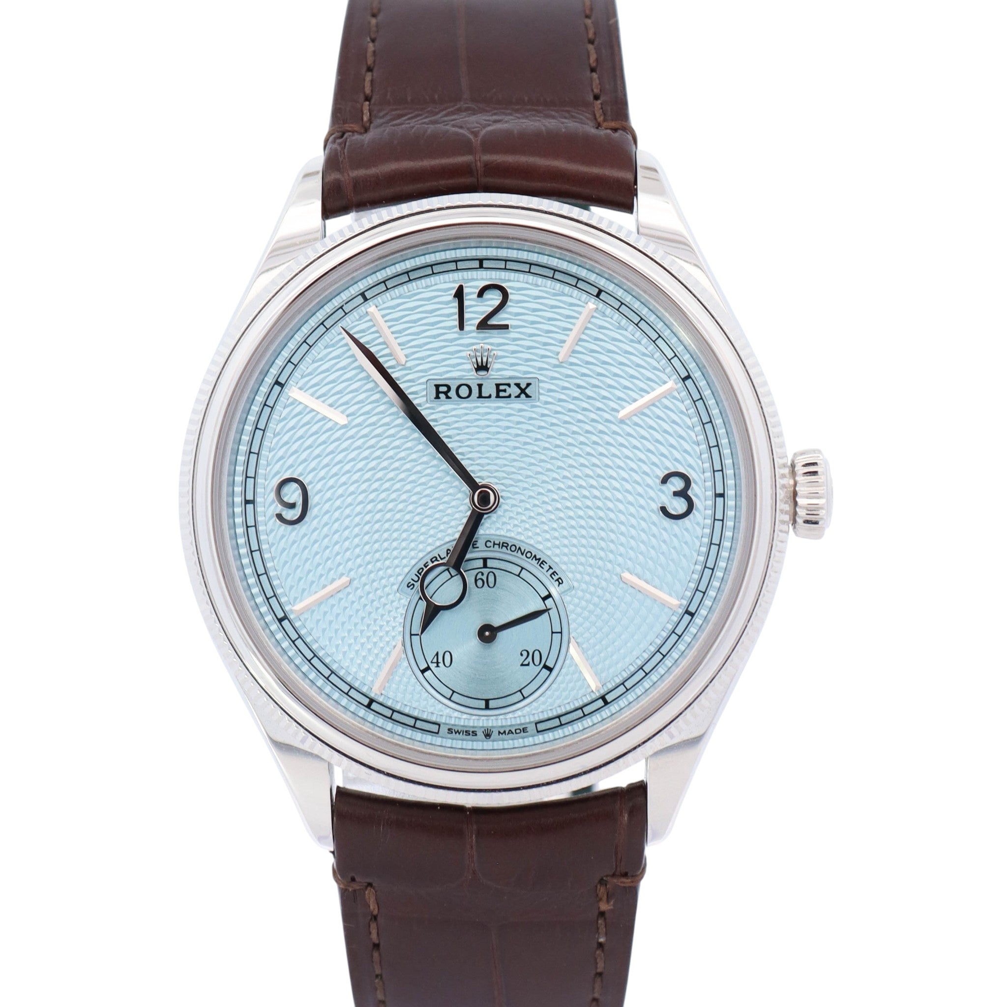 Rolex 1908 39mm Blue Dial Watch Ref# 52506