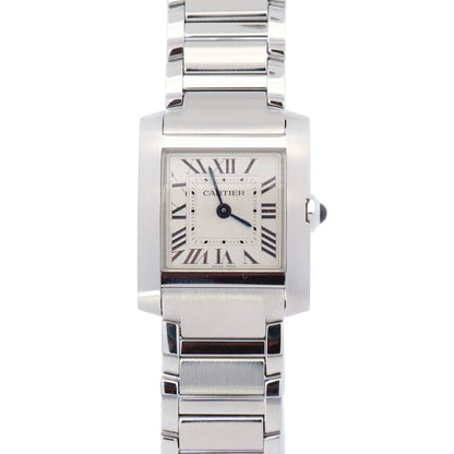 Cartier Tank 25.7x21.2mm Silver Dial Watch Ref# WSTA0065