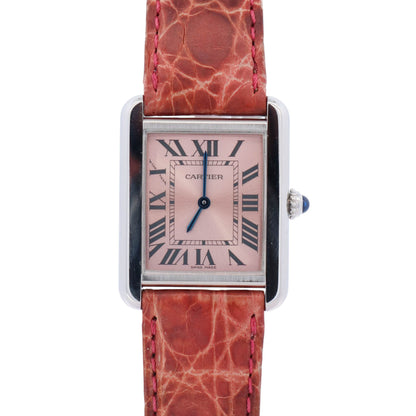Cartier Tank 31mm Pink Dial Watch Ref# W5200000