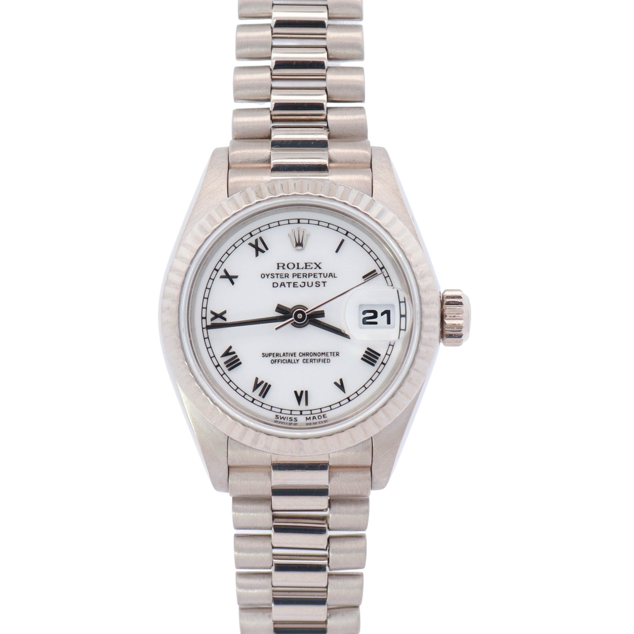 Rolex Datejust 26mm White Dial Watch Ref# 69179