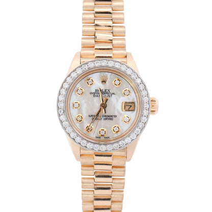 Rolex Datejust 26mm White MOP Dial Watch Ref# 69178 - Happy Jewelers Fine Jewelry Lifetime Warranty