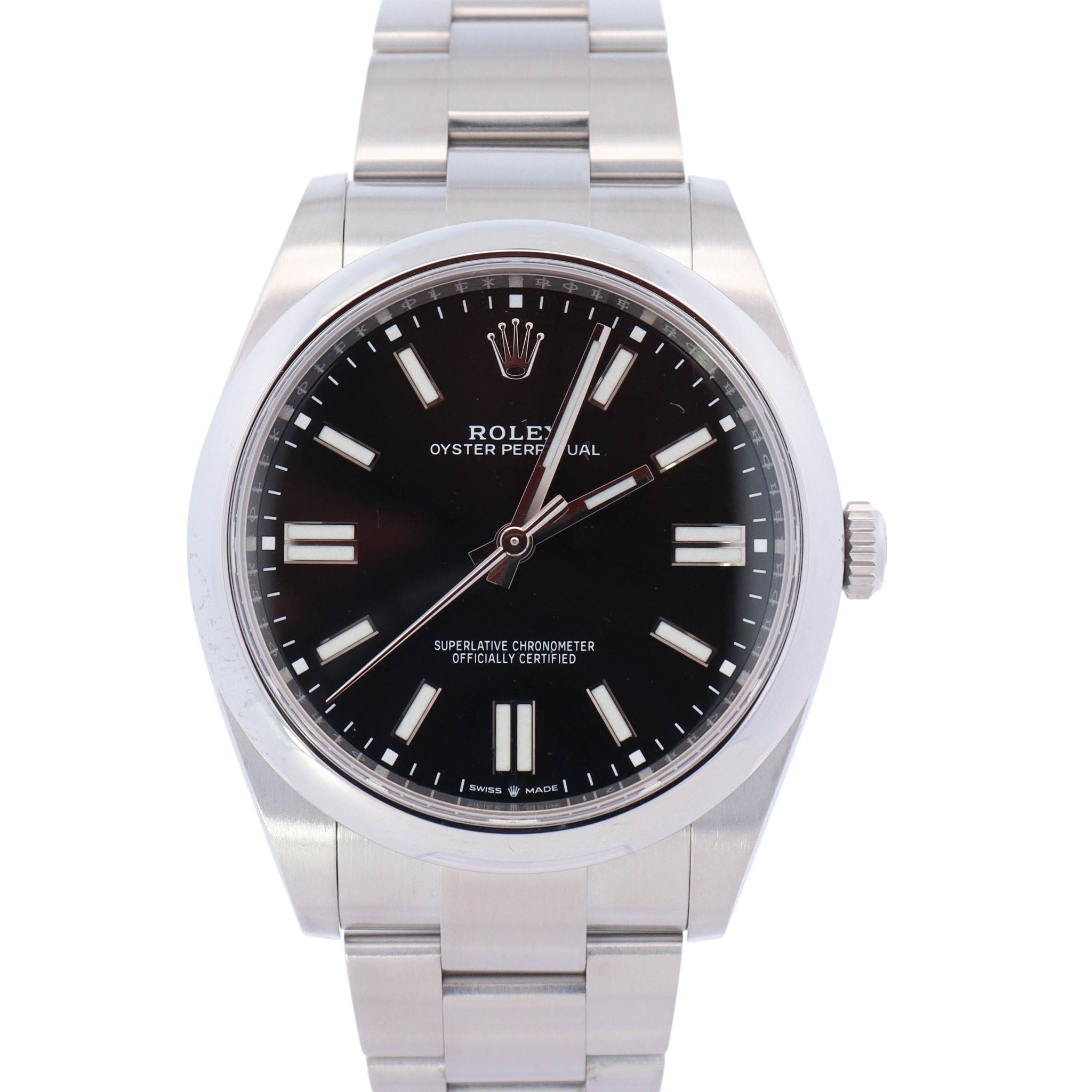 Rolex Oyster Perpetual 41mm Black Dial Watch Ref# 124300