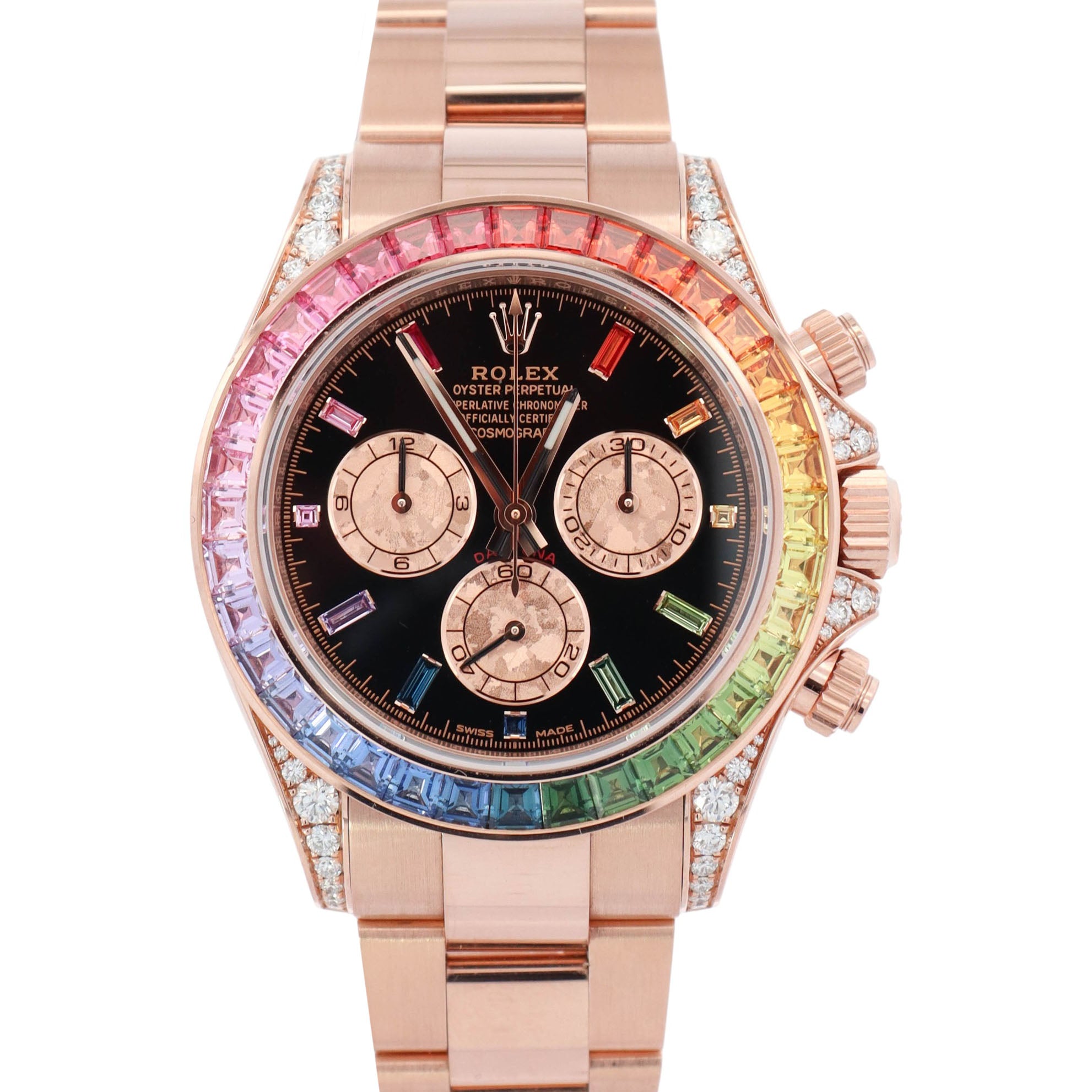 Rolex Daytona 40mm Black Dial Watch Ref# 116595RBOW - Happy Jewelers Fine Jewelry Lifetime Warranty