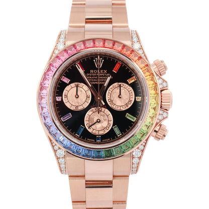 Rolex Daytona 40mm Black Dial Watch Ref# 116595RBOW - Happy Jewelers Fine Jewelry Lifetime Warranty