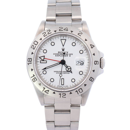 Rolex Explorer II 40mm White Dial Watch Ref# 16570 - Happy Jewelers Fine Jewelry Lifetime Warranty