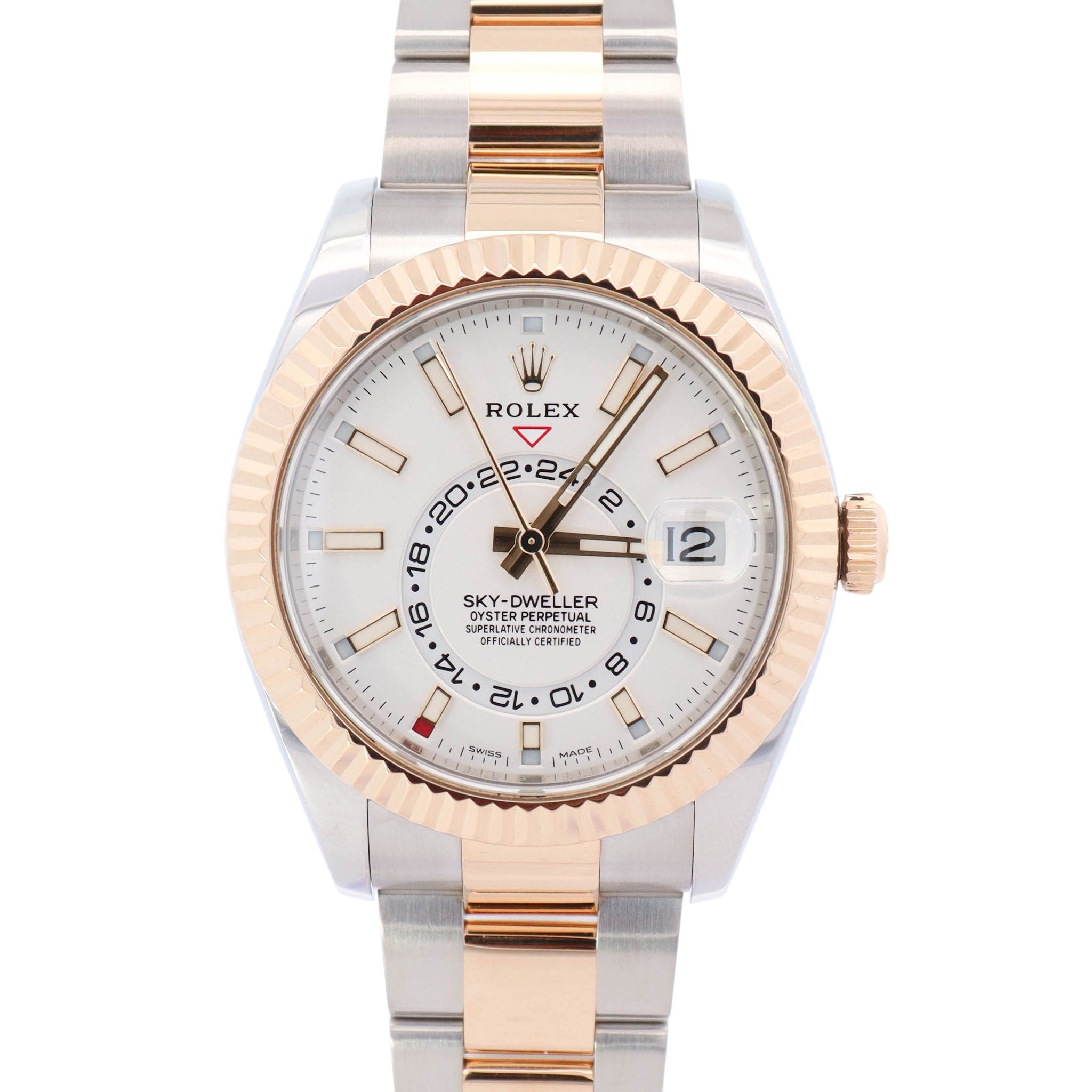 Rolex Sky-Dweller 42mm White Dial Watch Ref# 326933 – Happy Jewelers