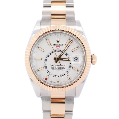Rolex Sky-Dweller 42mm White Dial Watch Ref# 326933