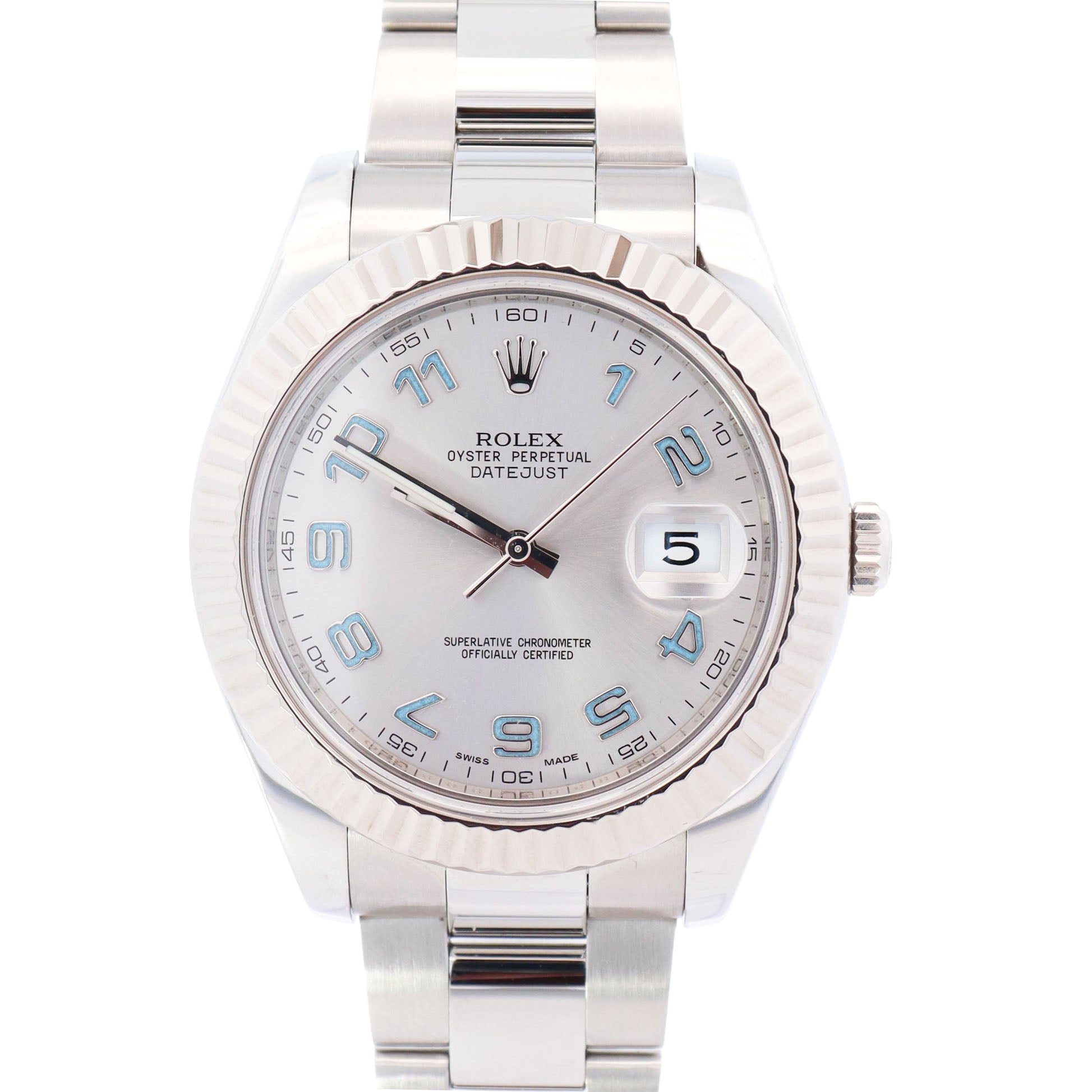 Rolex Datejust 41mm Silver Dial Watch Ref# 116334