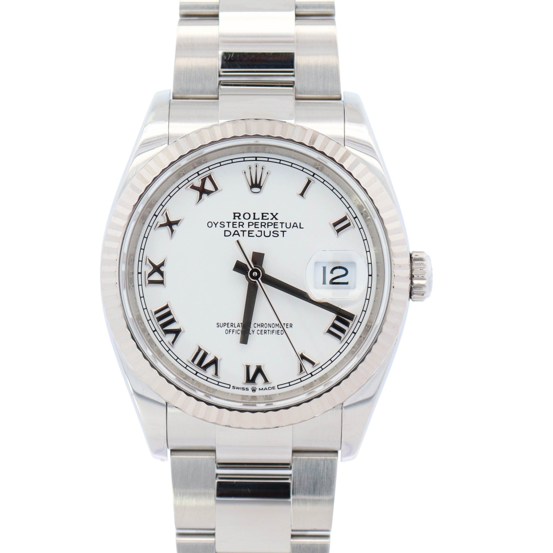 Rolex Datejust 36mm White Dial Watch Ref# 126234
