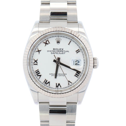Rolex Datejust 36mm White Dial Watch Ref# 126234
