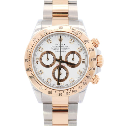 Rolex Daytona 40mm White Chronograph Stick Dial Watch Ref# 116523