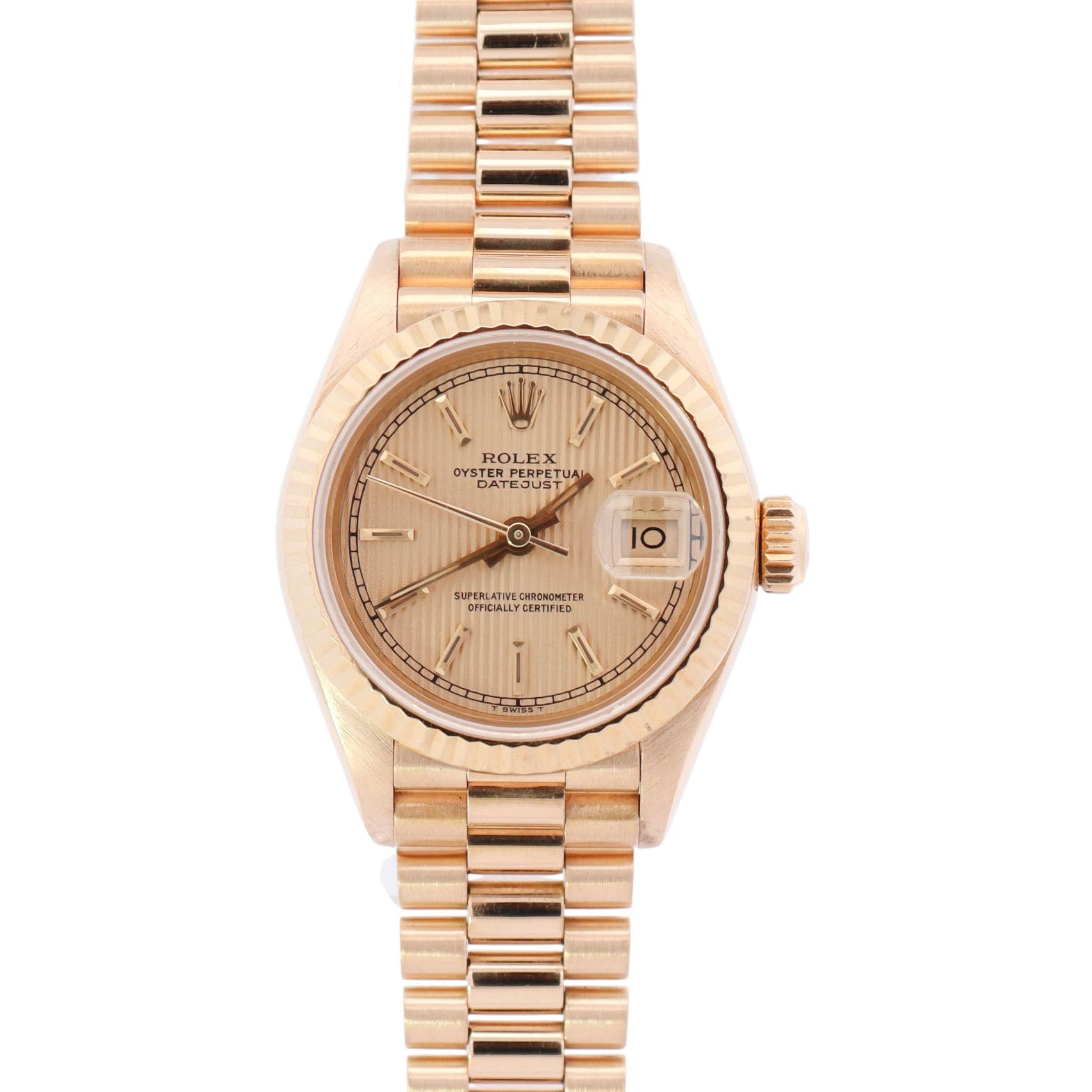 Rolex Datejust 26mm Champagne Dial Watch Ref# 69178