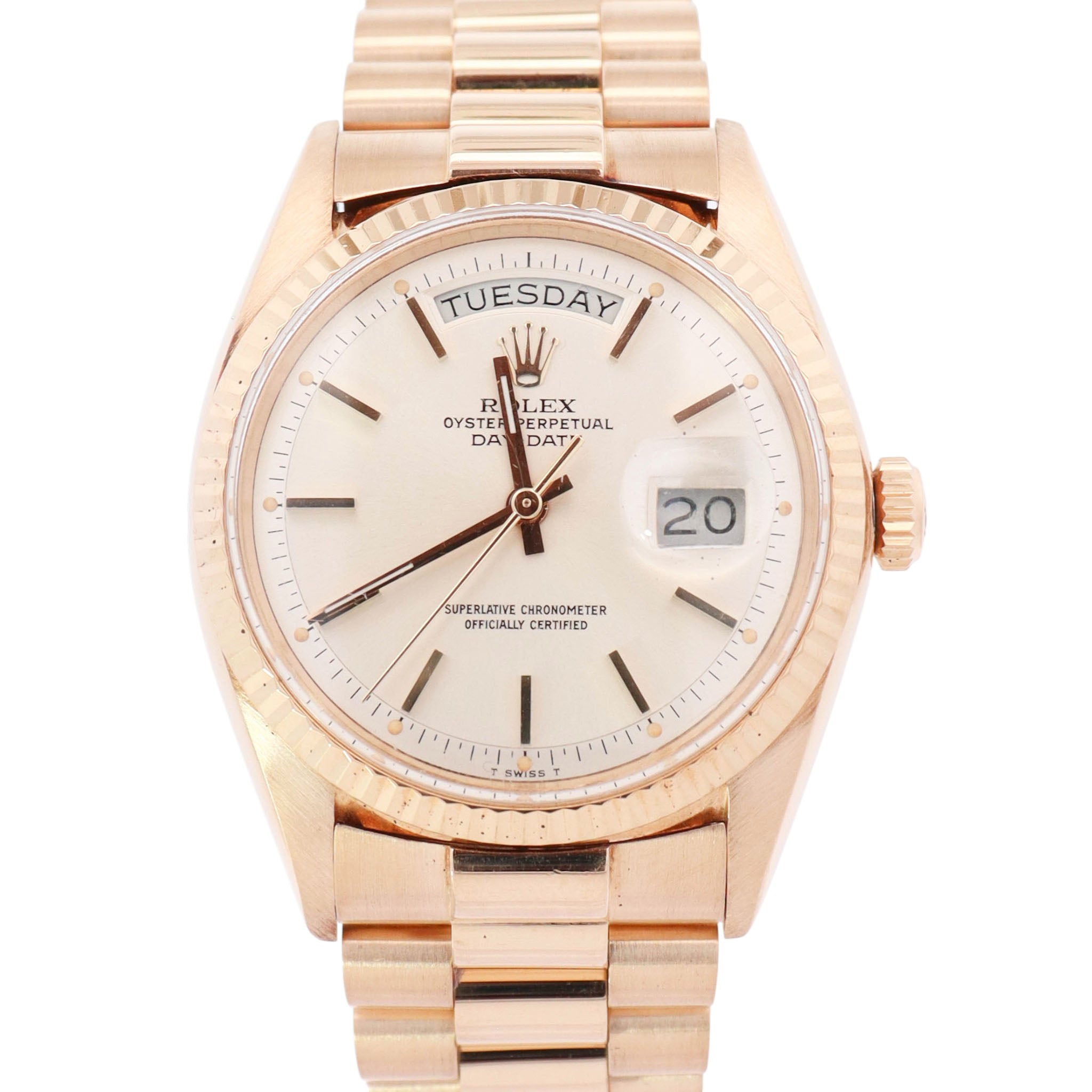 Rolex Day-Date 36mm Silver Dial Watch Ref# 18038