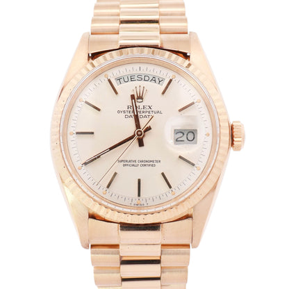 Rolex Day-Date 36mm Silver Dial Watch Ref# 18038 - Happy Jewelers Fine Jewelry Lifetime Warranty