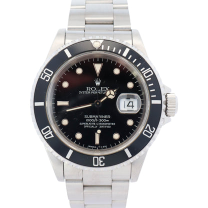 Rolex Submariner 40mm Black Dial Watch Ref# 16610