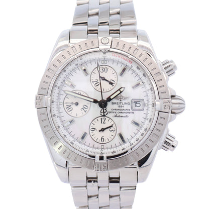 Breitling Chronomat 43mm MOP Dial Watch Ref# A13356 - Happy Jewelers Fine Jewelry Lifetime Warranty
