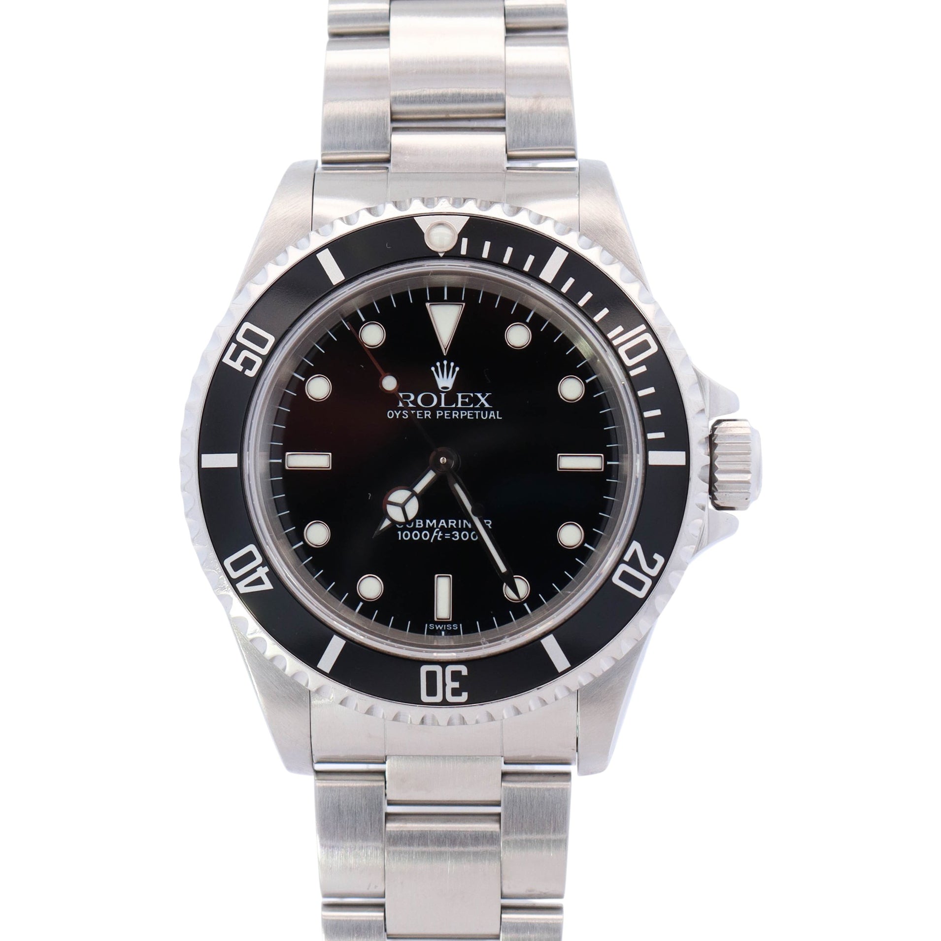 Rolex Submariner 40mm Black Dot Dial Watch Ref# 14060