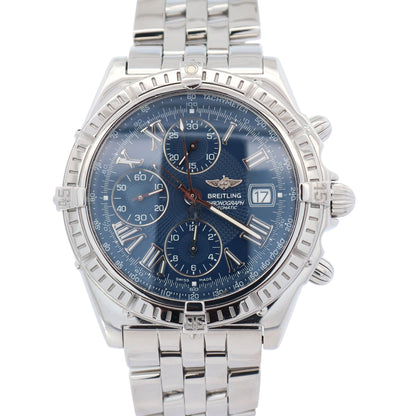 Breitling Crosswind 43mm Blue Dial Watch Ref# A13055 - Happy Jewelers Fine Jewelry Lifetime Warranty