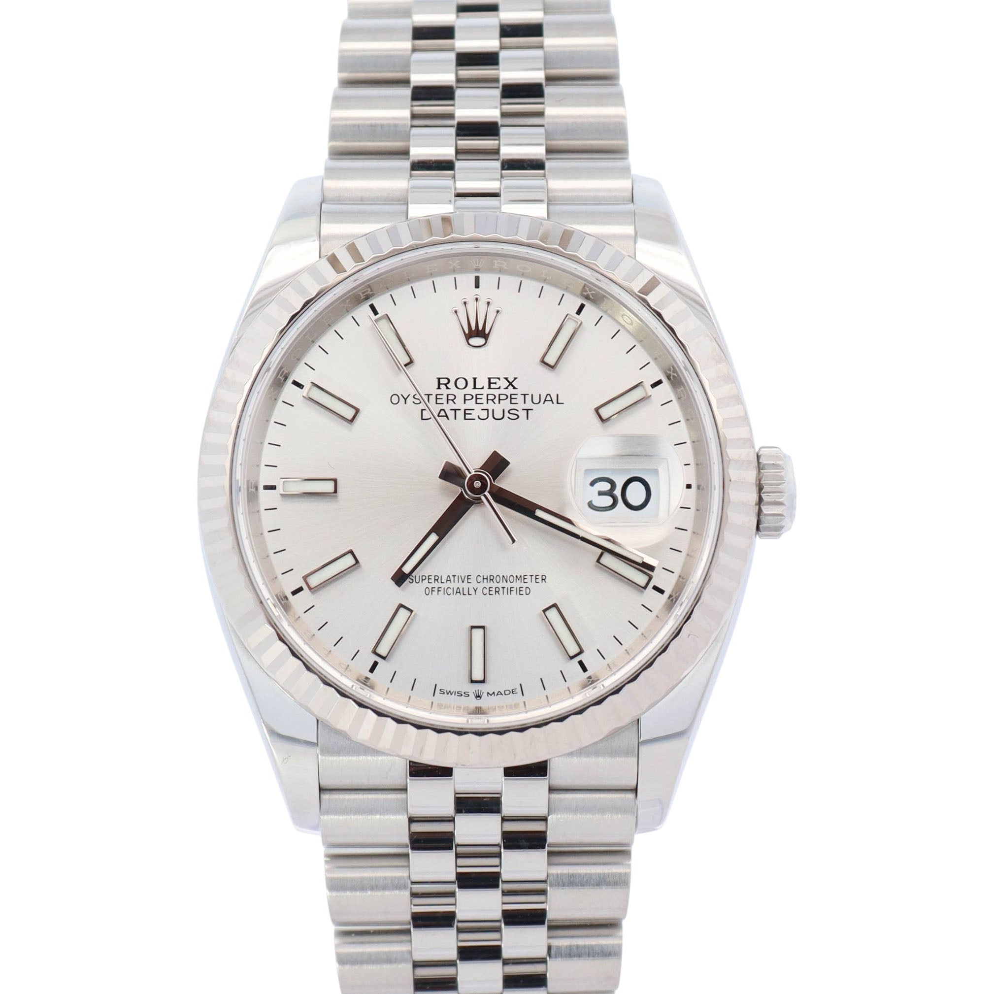 Rolex Datejust 36mm Silver Dial Watch Ref# 126234 - Happy Jewelers Fine Jewelry Lifetime Warranty