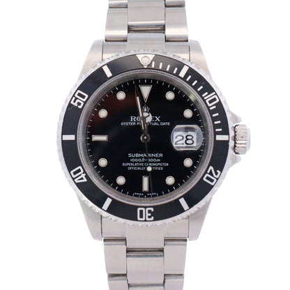 Rolex Submariner 40mm Black Dial Watch Ref# 16610 - Happy Jewelers Fine Jewelry Lifetime Warranty