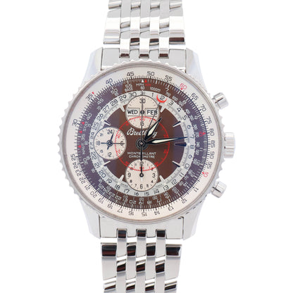 Breitling Montbrillant 43mm Brown/Silver Dial Watch Ref# A21330 - Happy Jewelers Fine Jewelry Lifetime Warranty
