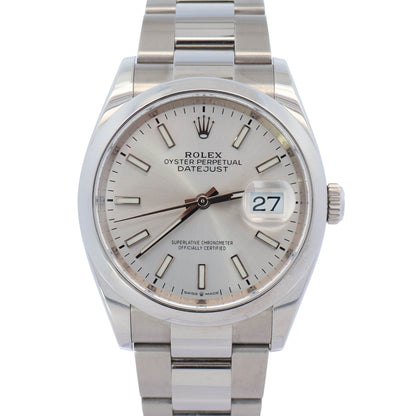 Rolex Datejust 36mm Silver Dial Watch Ref# 126200 - Happy Jewelers Fine Jewelry Lifetime Warranty