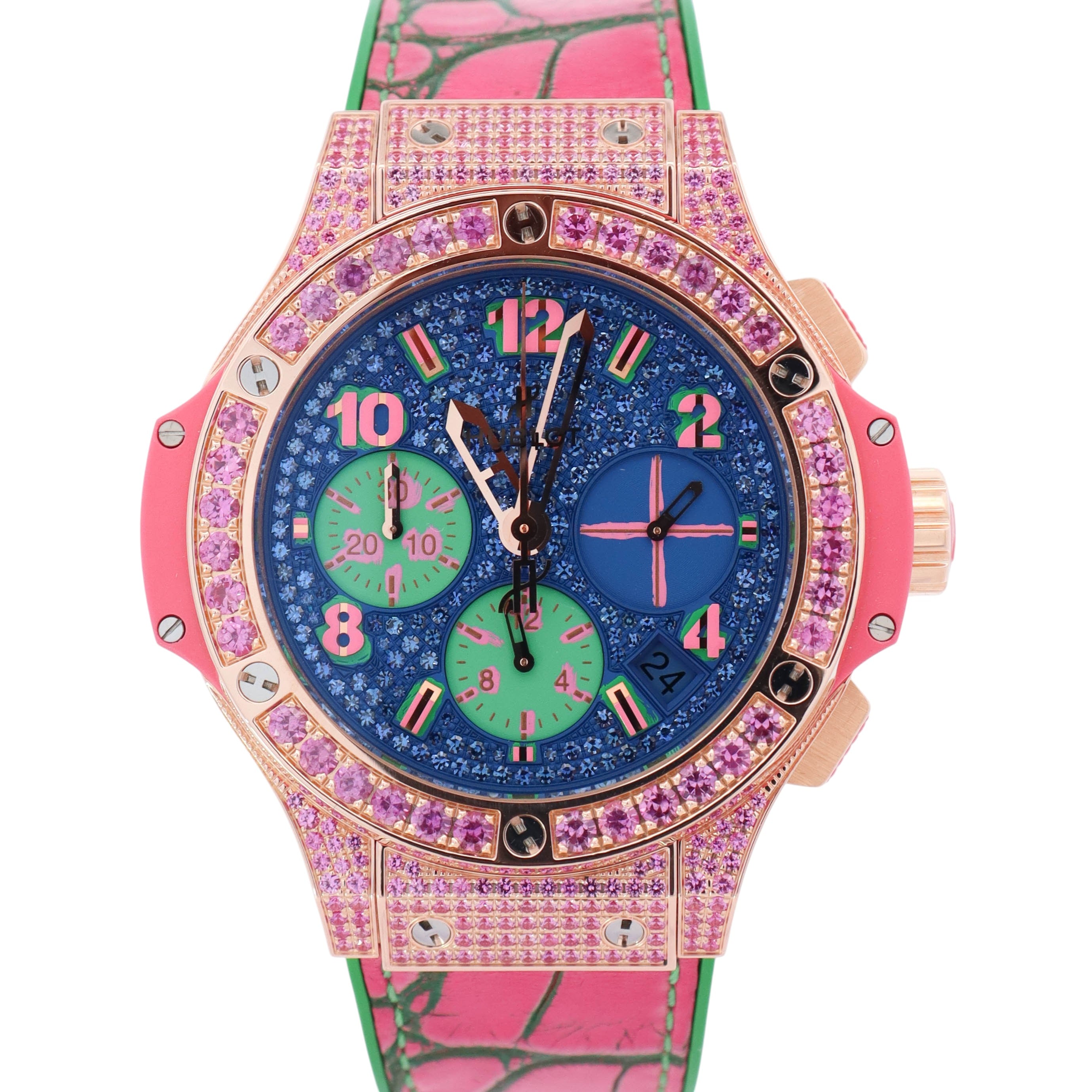 Hublot Big Bang Art Pop 41mm Blue Dial Watch Ref# 341.PP.9089.LR.1633.POP15