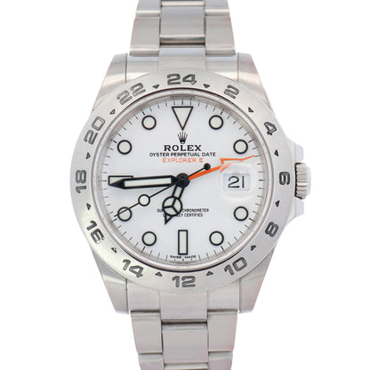 Rolex Explorer II 42mm White Dial Watch Ref# 216570