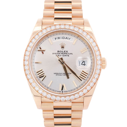 Rolex Day-Date 40mm Silver Dial Watch Ref# 228348RBR